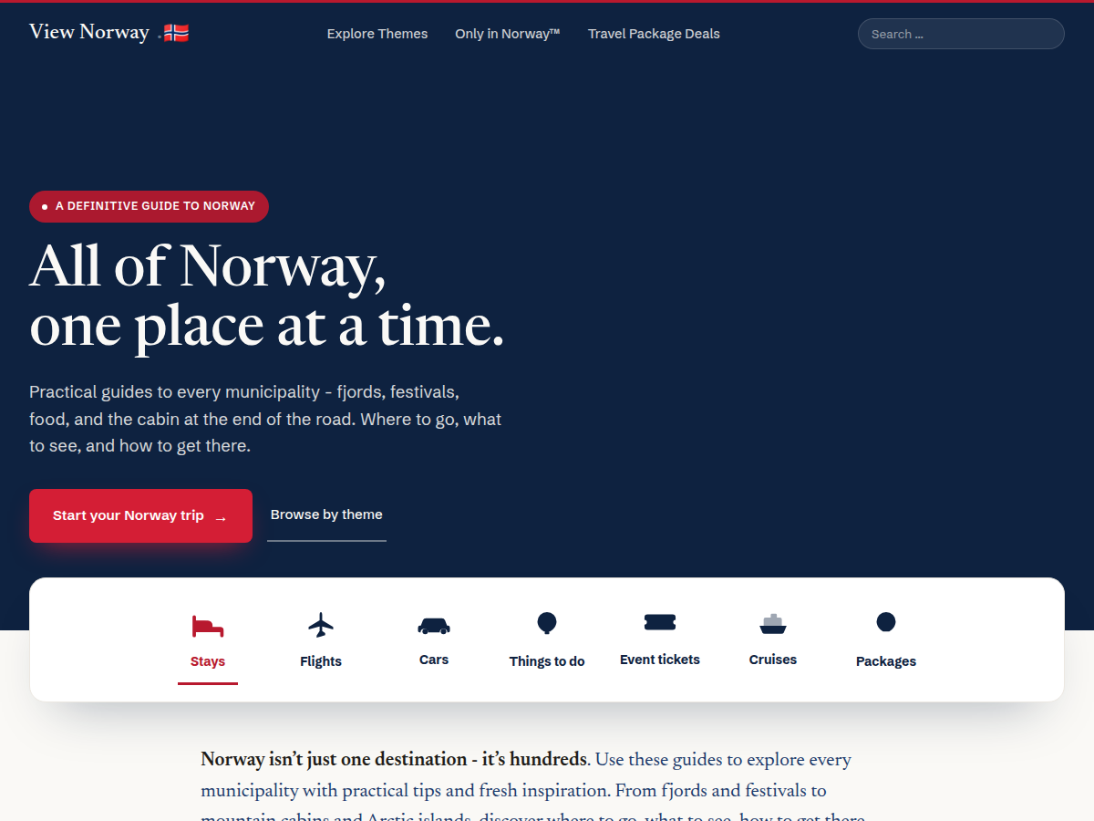 ViewNorway.no - nettside laget av Weblio